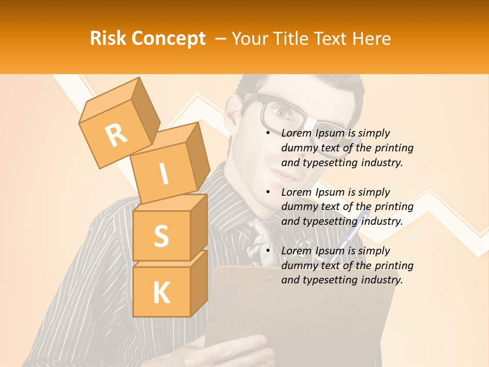 A Man Holding A Clipboard And Pen In His Hand PowerPoint Template