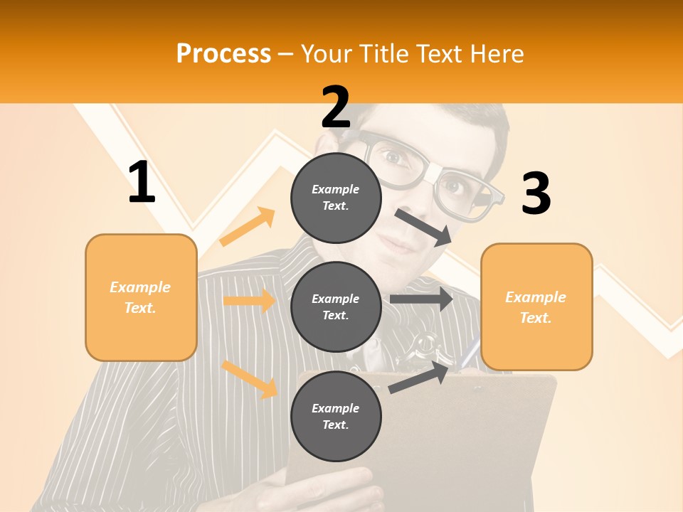 A Man Holding A Clipboard And Pen In His Hand PowerPoint Template