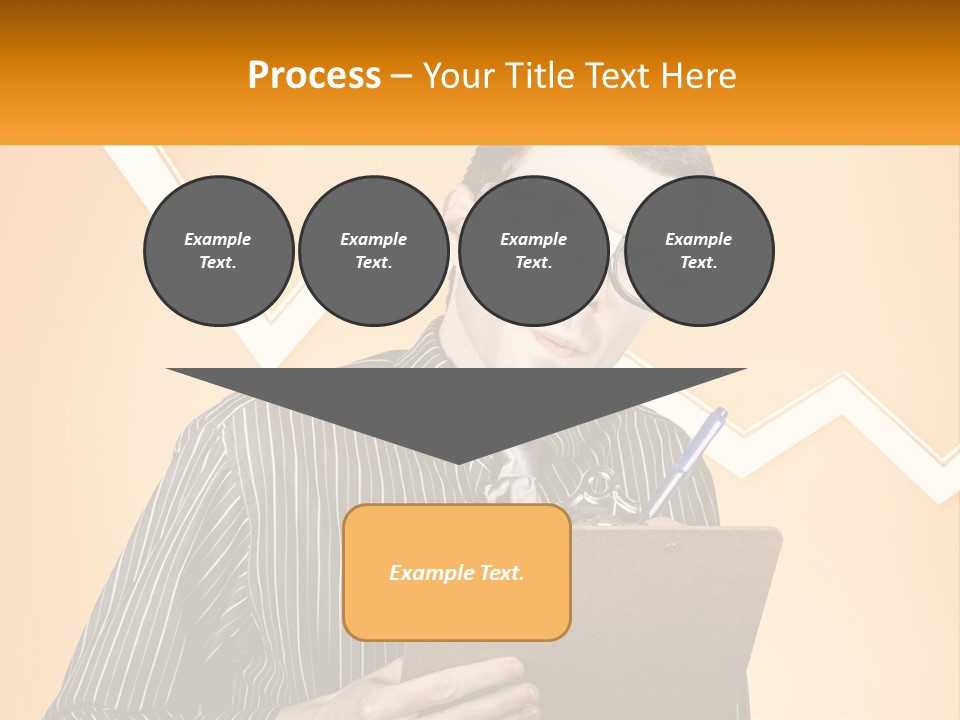 A Man Holding A Clipboard And Pen In His Hand PowerPoint Template
