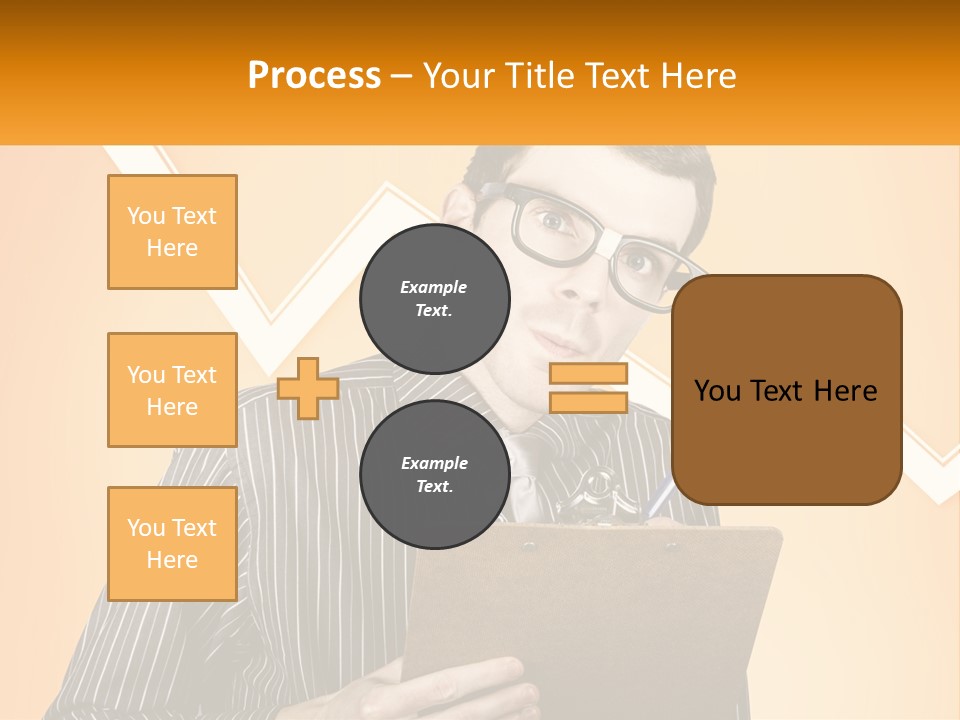 A Man Holding A Clipboard And Pen In His Hand PowerPoint Template