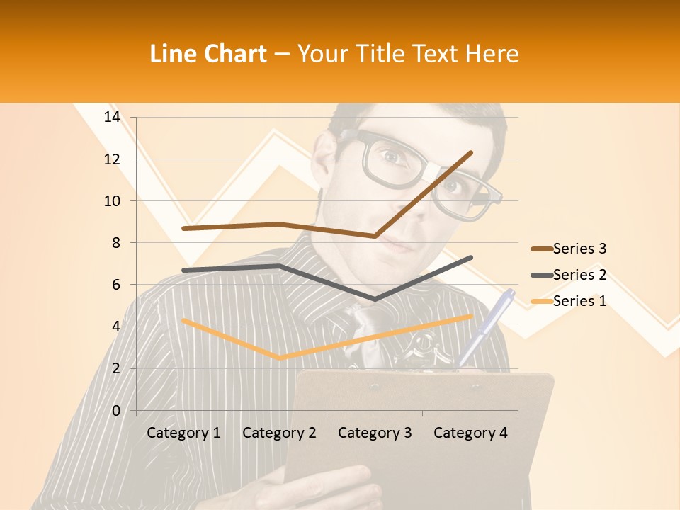 A Man Holding A Clipboard And Pen In His Hand PowerPoint Template
