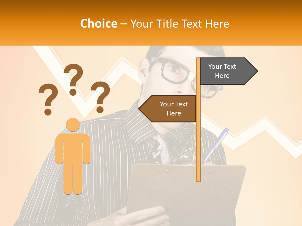 A Man Holding A Clipboard And Pen In His Hand PowerPoint Template