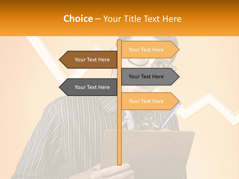 A Man Holding A Clipboard And Pen In His Hand PowerPoint Template