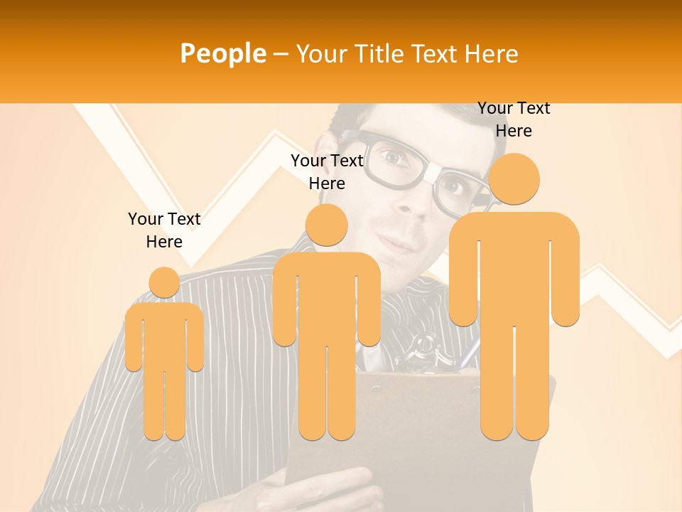 A Man Holding A Clipboard And Pen In His Hand PowerPoint Template