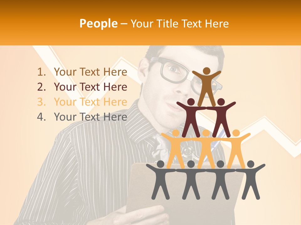 A Man Holding A Clipboard And Pen In His Hand PowerPoint Template