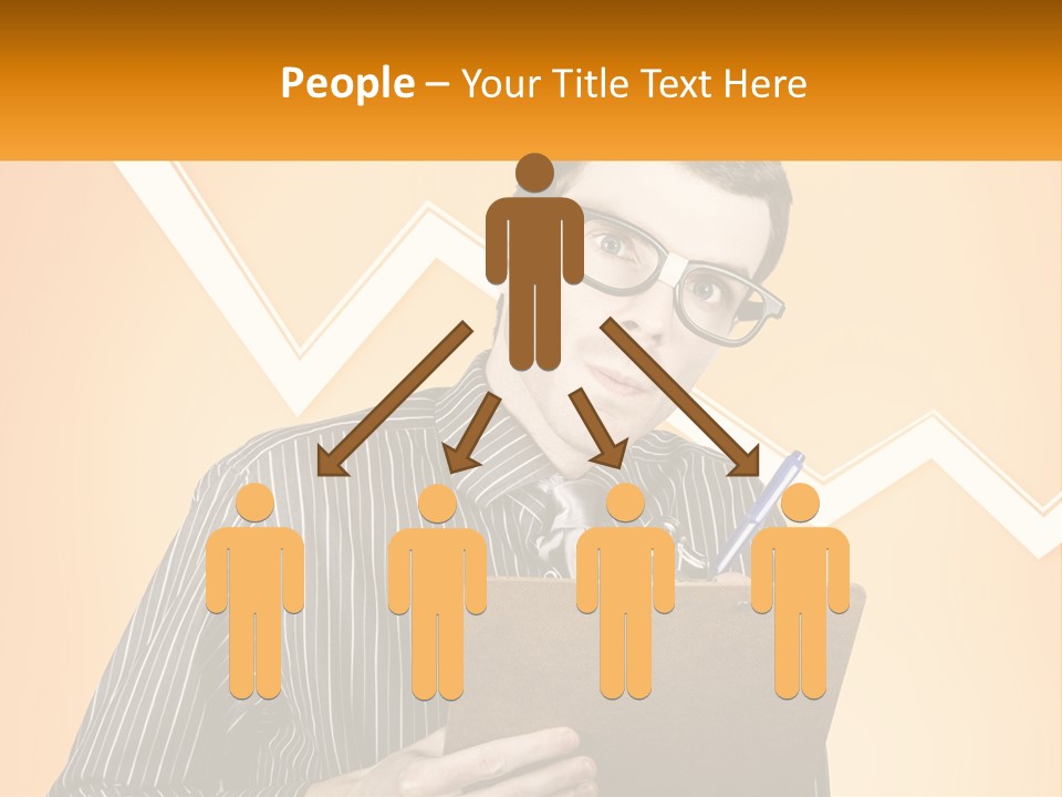 A Man Holding A Clipboard And Pen In His Hand PowerPoint Template