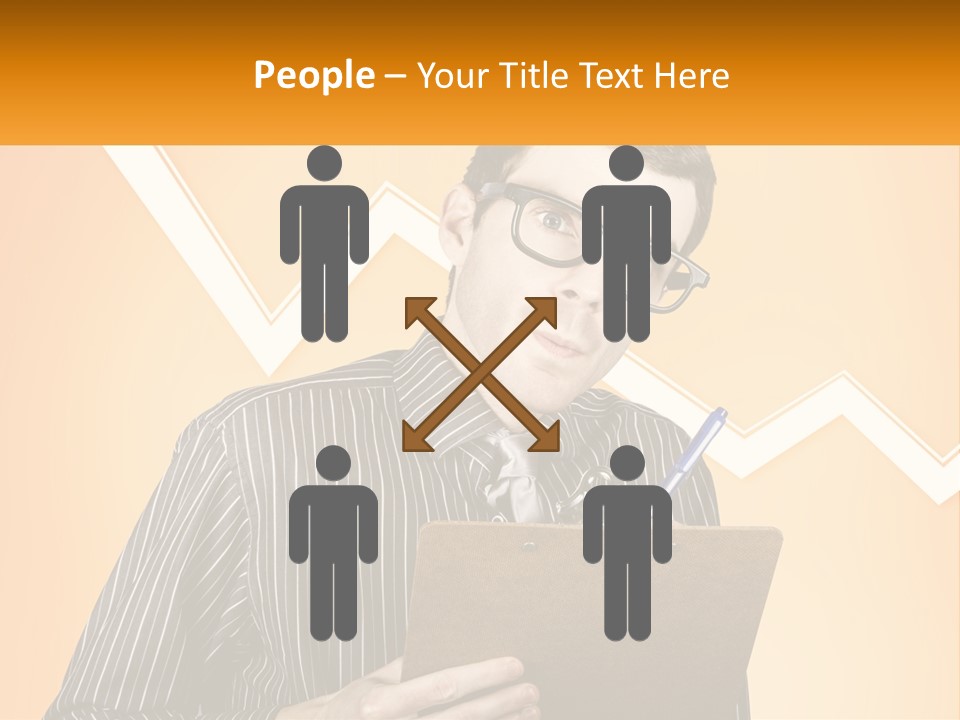 A Man Holding A Clipboard And Pen In His Hand PowerPoint Template