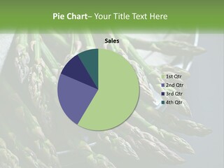 A Bunch Of Asparagus On A Plate On A Table PowerPoint Template