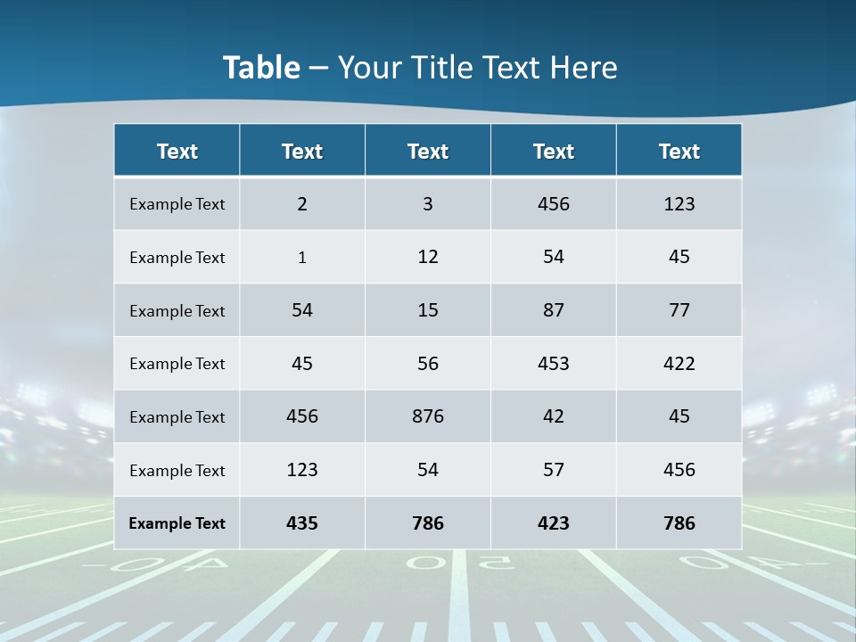 A Football Field With A Stadium In The Background PowerPoint Template
