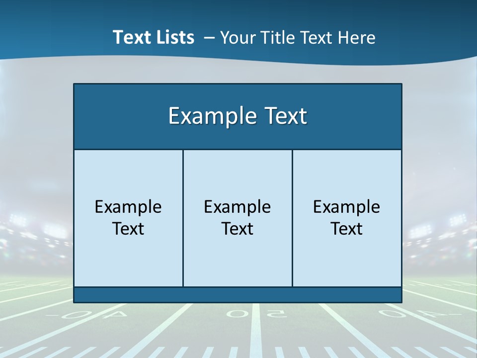 A Football Field With A Stadium In The Background PowerPoint Template