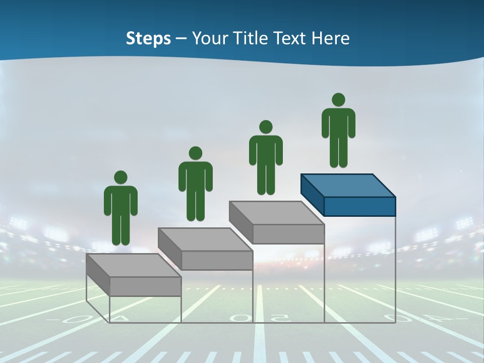 A Football Field With A Stadium In The Background PowerPoint Template