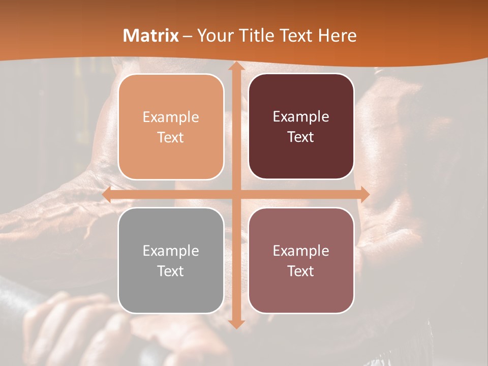 A Bodybuilding Man Holding A Barbell Powerpoint Template PowerPoint Template