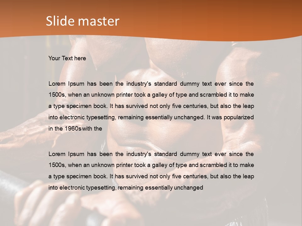 A Bodybuilding Man Holding A Barbell Powerpoint Template PowerPoint Template