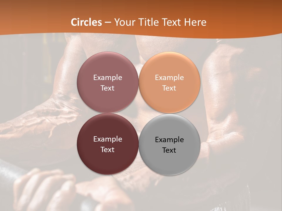 A Bodybuilding Man Holding A Barbell Powerpoint Template PowerPoint Template