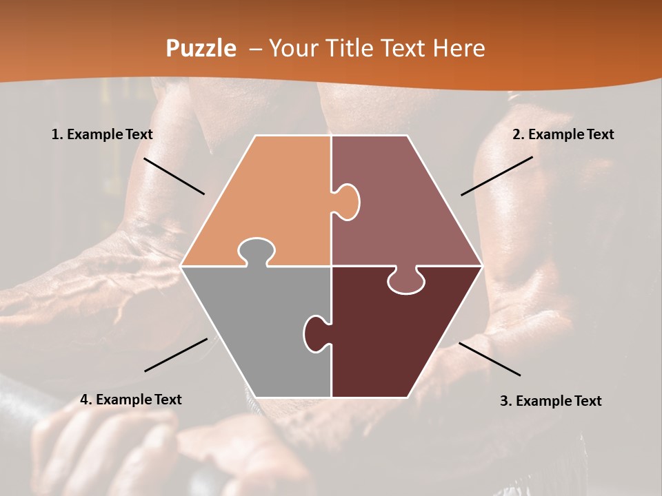 A Bodybuilding Man Holding A Barbell Powerpoint Template PowerPoint Template