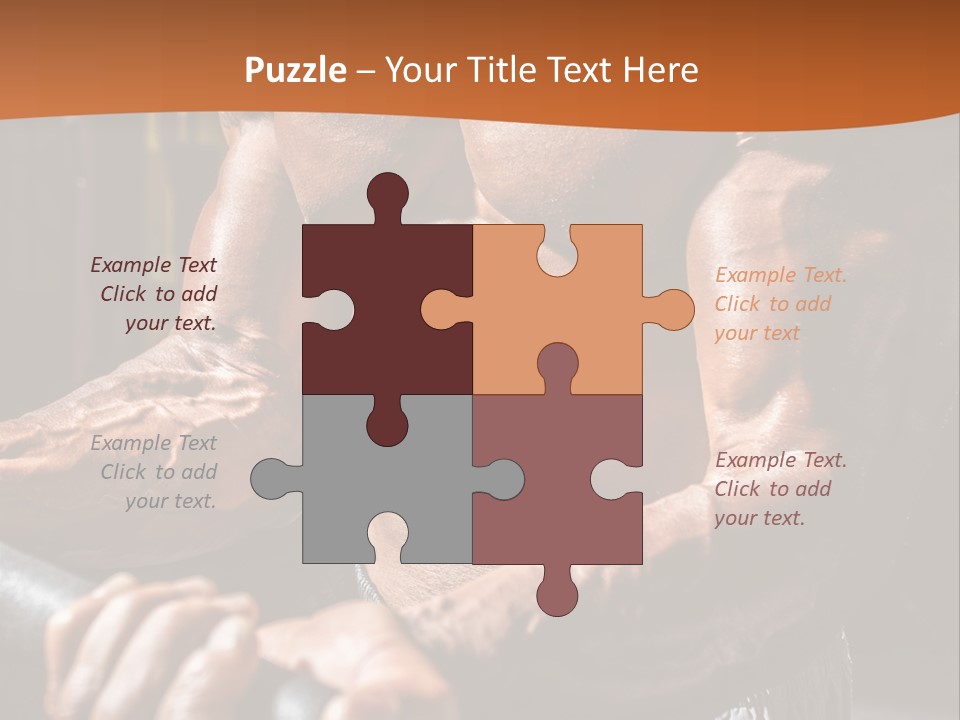 A Bodybuilding Man Holding A Barbell Powerpoint Template PowerPoint Template