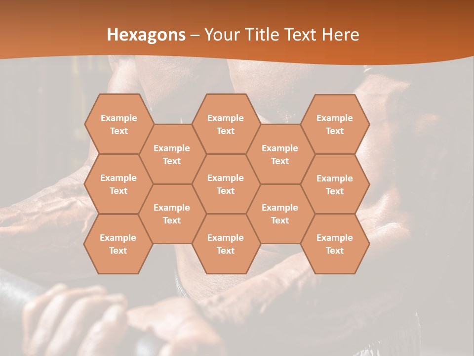 A Bodybuilding Man Holding A Barbell Powerpoint Template PowerPoint Template