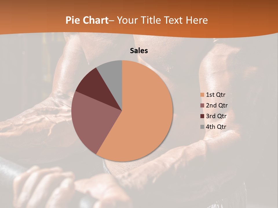 A Bodybuilding Man Holding A Barbell Powerpoint Template PowerPoint Template