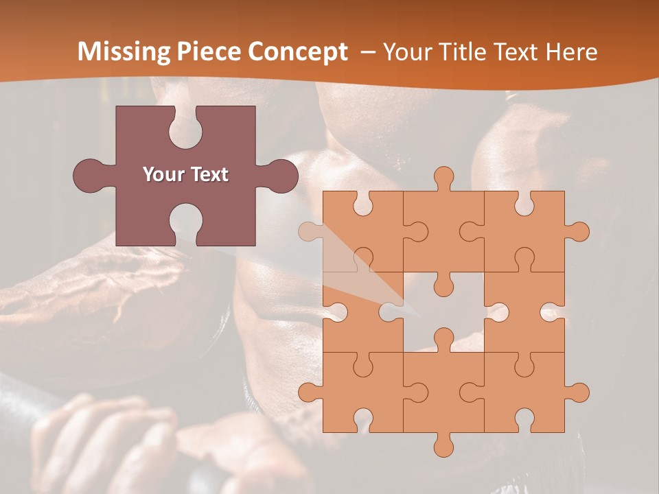 A Bodybuilding Man Holding A Barbell Powerpoint Template PowerPoint Template