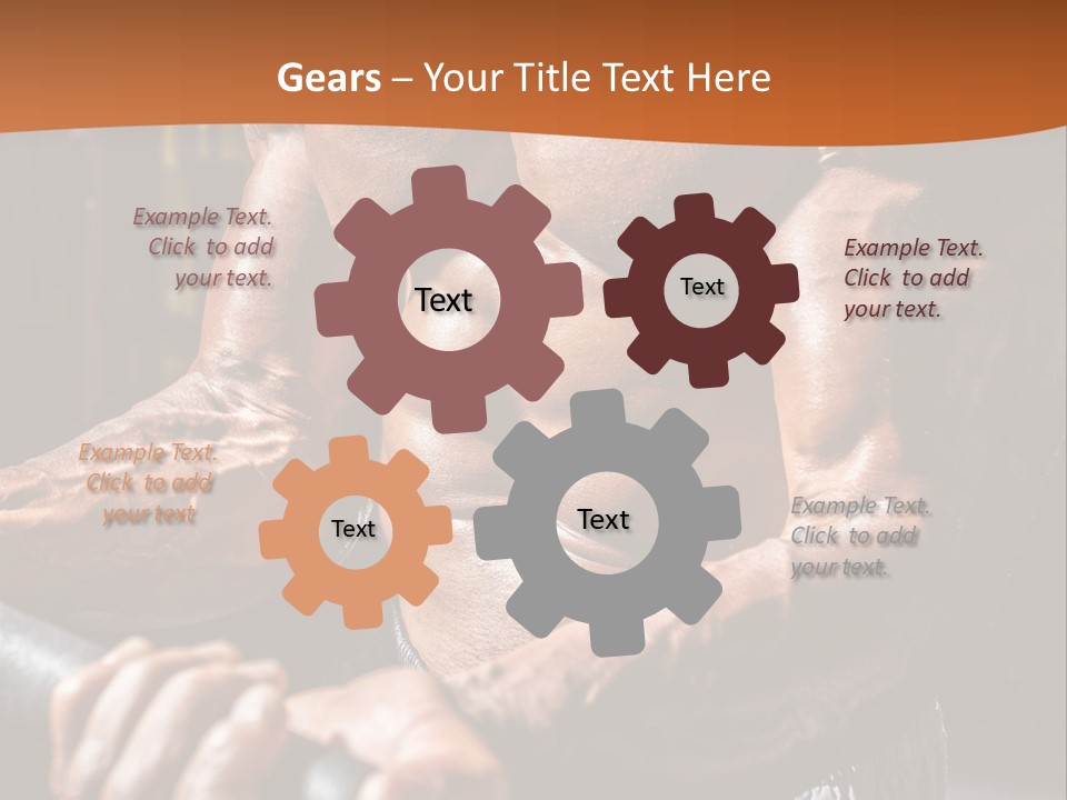 A Bodybuilding Man Holding A Barbell Powerpoint Template PowerPoint Template