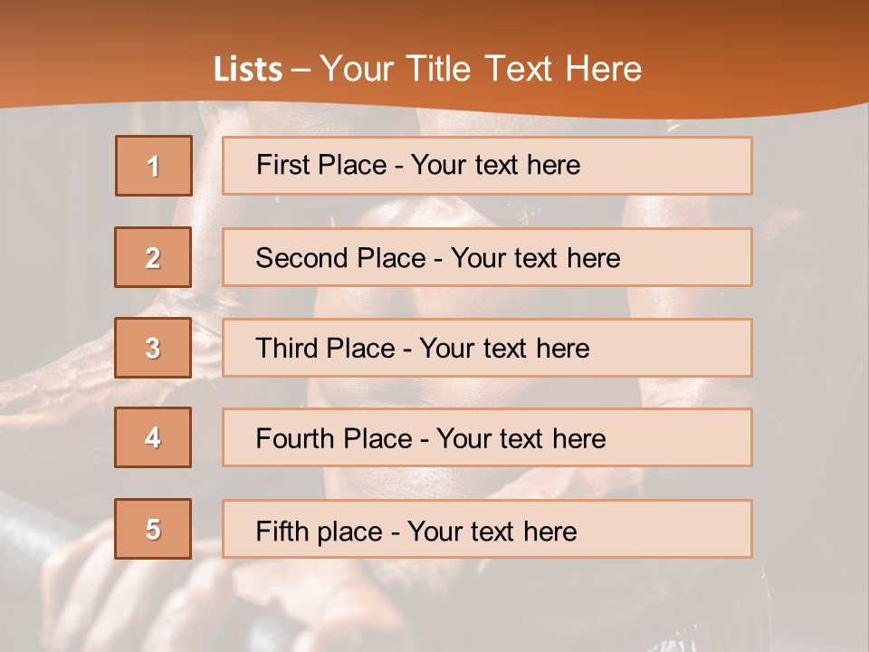 A Bodybuilding Man Holding A Barbell Powerpoint Template PowerPoint Template
