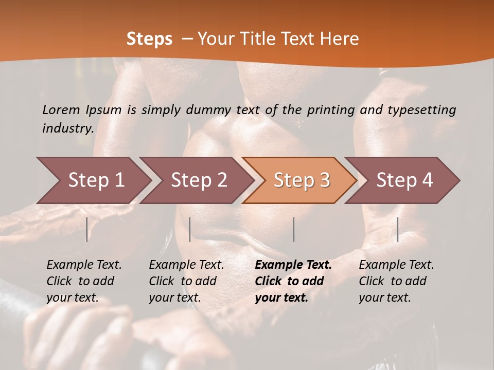 A Bodybuilding Man Holding A Barbell Powerpoint Template PowerPoint Template