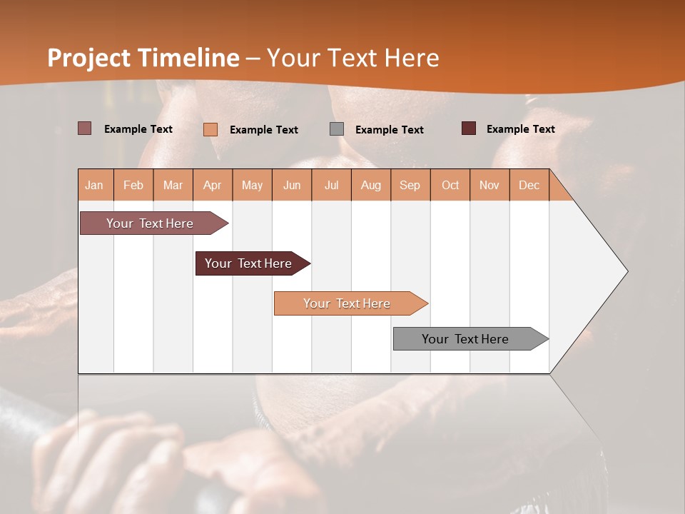 A Bodybuilding Man Holding A Barbell Powerpoint Template PowerPoint Template