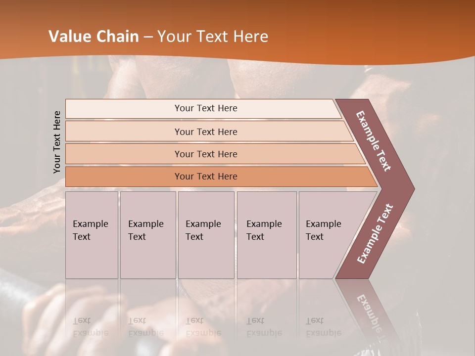 A Bodybuilding Man Holding A Barbell Powerpoint Template PowerPoint Template