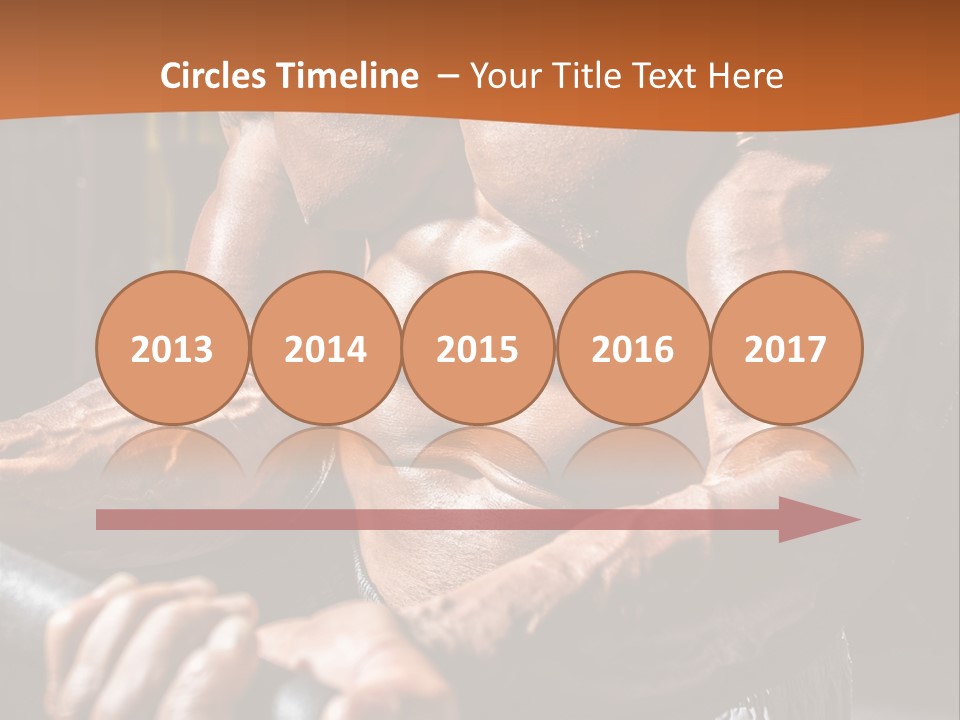 A Bodybuilding Man Holding A Barbell Powerpoint Template PowerPoint Template