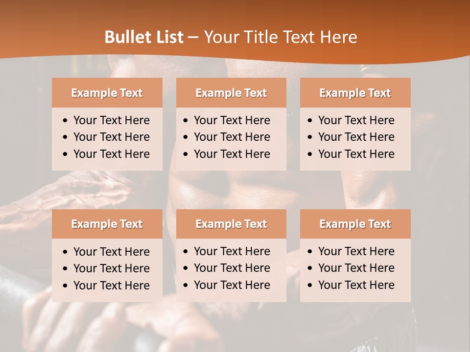 A Bodybuilding Man Holding A Barbell Powerpoint Template PowerPoint Template