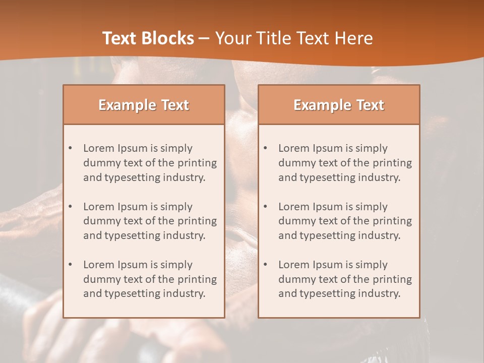 A Bodybuilding Man Holding A Barbell Powerpoint Template PowerPoint Template