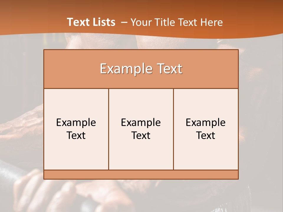 A Bodybuilding Man Holding A Barbell Powerpoint Template PowerPoint Template