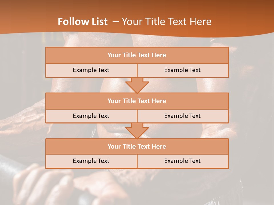 A Bodybuilding Man Holding A Barbell Powerpoint Template PowerPoint Template