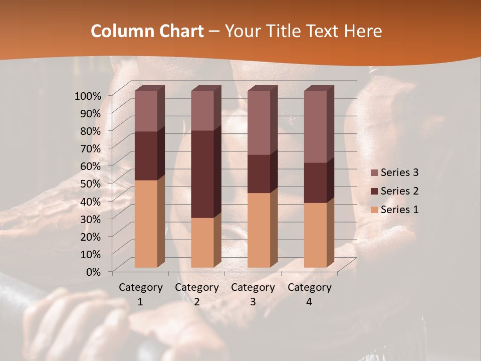 A Bodybuilding Man Holding A Barbell Powerpoint Template PowerPoint Template