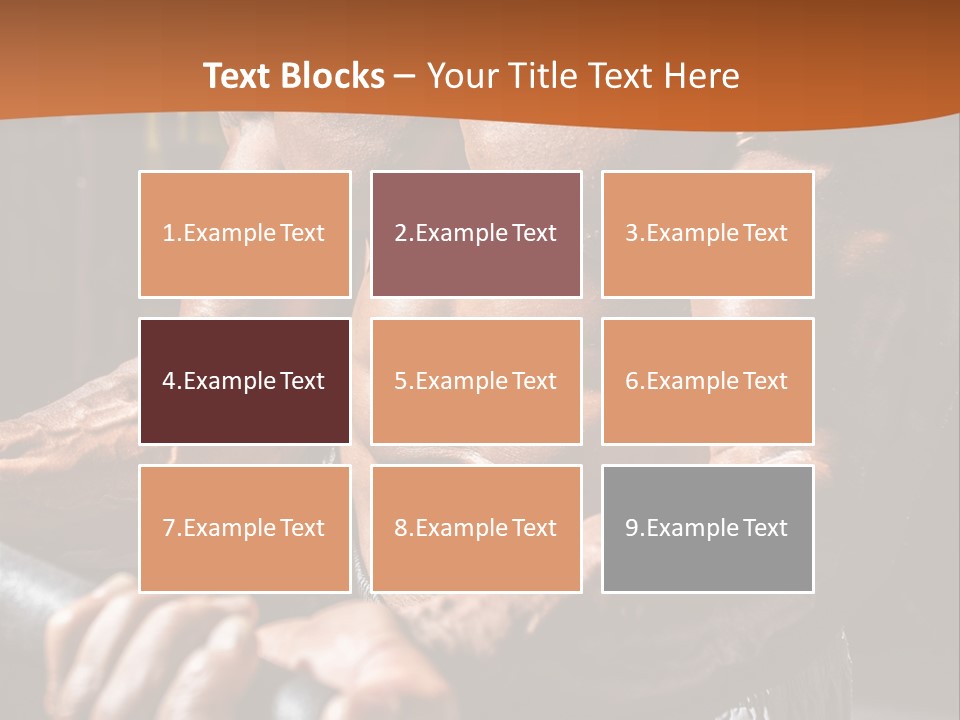 A Bodybuilding Man Holding A Barbell Powerpoint Template PowerPoint Template