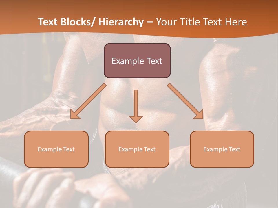 A Bodybuilding Man Holding A Barbell Powerpoint Template PowerPoint Template