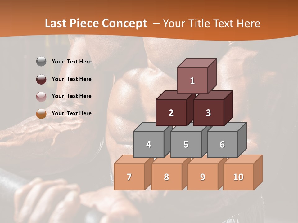 A Bodybuilding Man Holding A Barbell Powerpoint Template PowerPoint Template