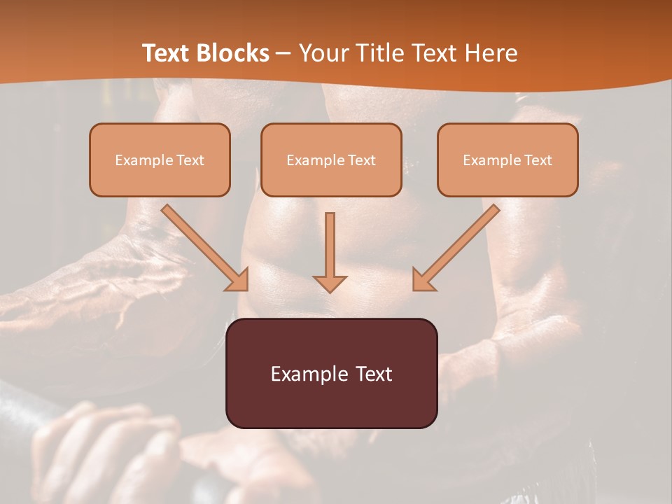 A Bodybuilding Man Holding A Barbell Powerpoint Template PowerPoint Template