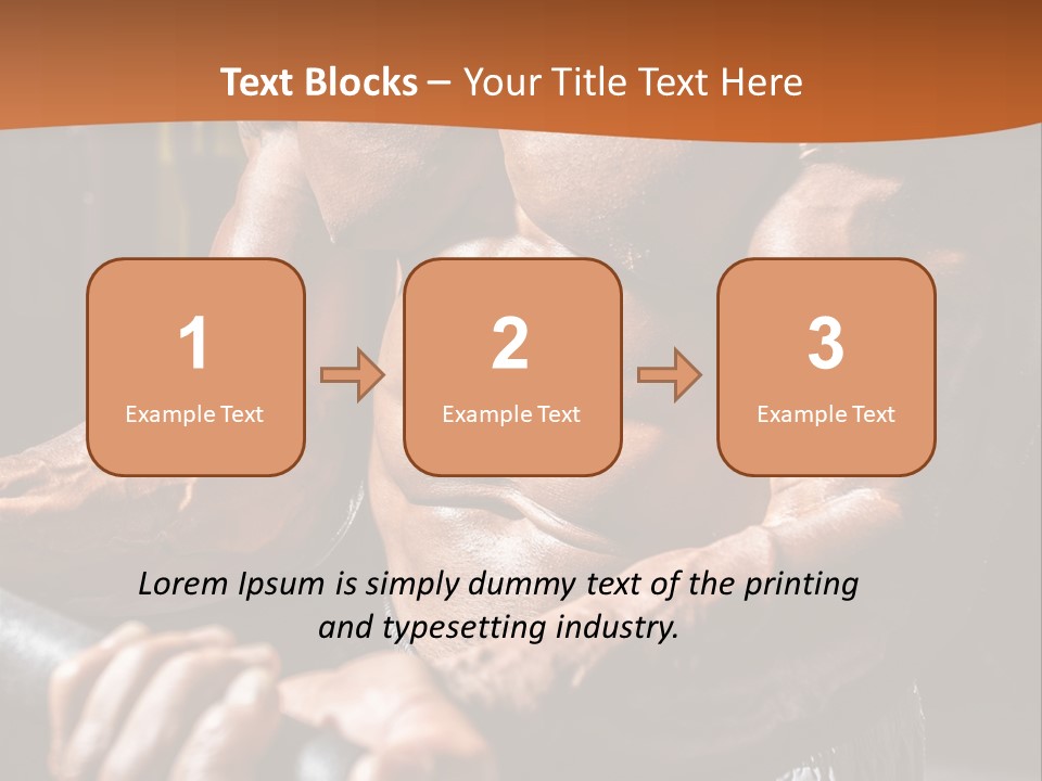 A Bodybuilding Man Holding A Barbell Powerpoint Template PowerPoint Template