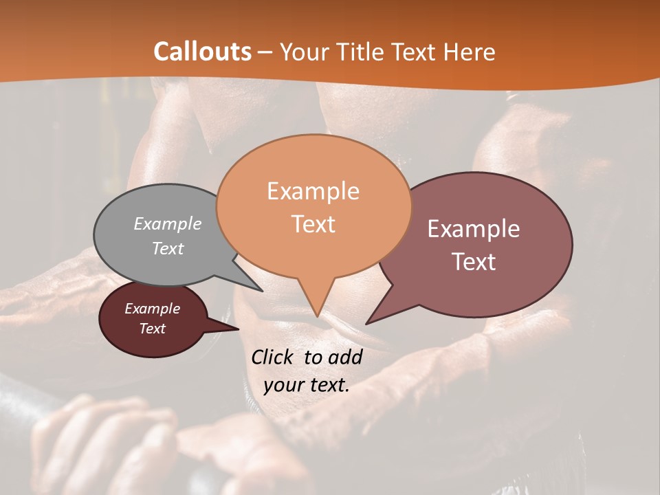 A Bodybuilding Man Holding A Barbell Powerpoint Template PowerPoint Template