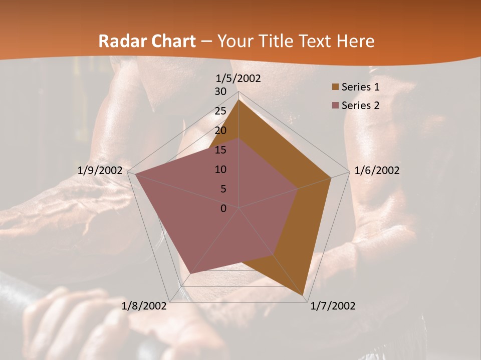 A Bodybuilding Man Holding A Barbell Powerpoint Template PowerPoint Template