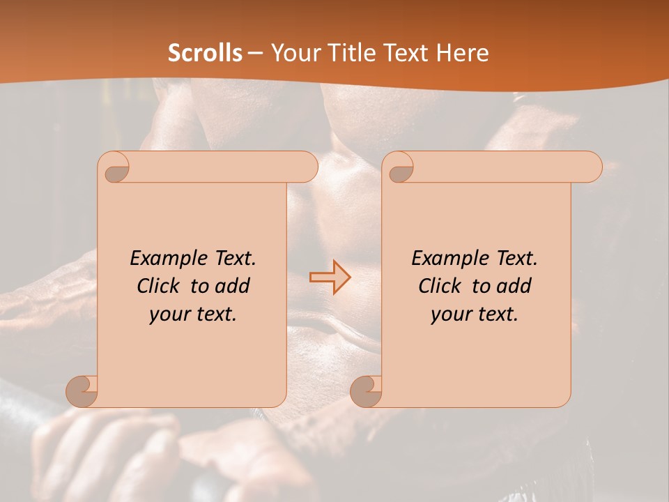A Bodybuilding Man Holding A Barbell Powerpoint Template PowerPoint Template