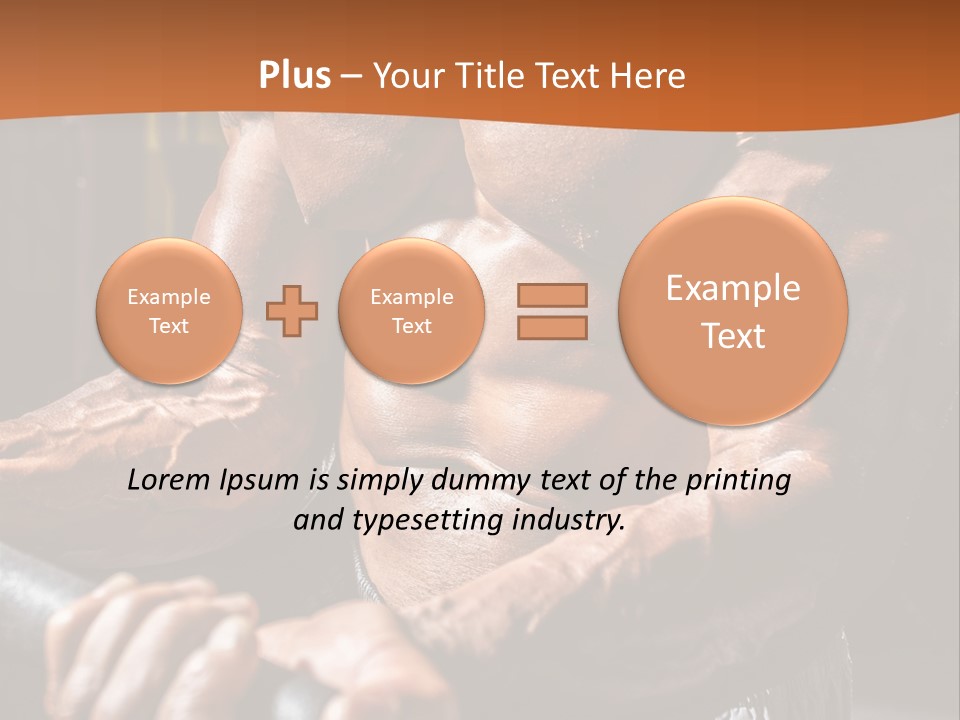 A Bodybuilding Man Holding A Barbell Powerpoint Template PowerPoint Template