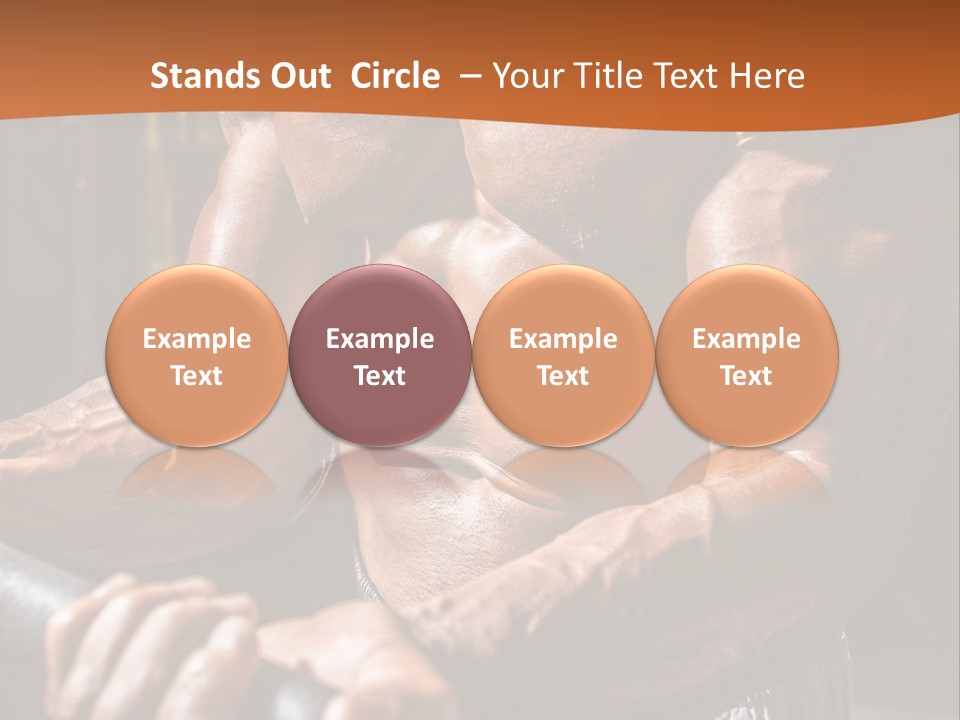 A Bodybuilding Man Holding A Barbell Powerpoint Template PowerPoint Template