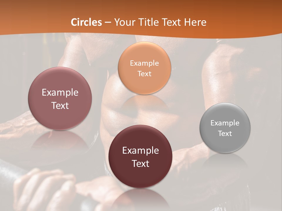 A Bodybuilding Man Holding A Barbell Powerpoint Template PowerPoint Template