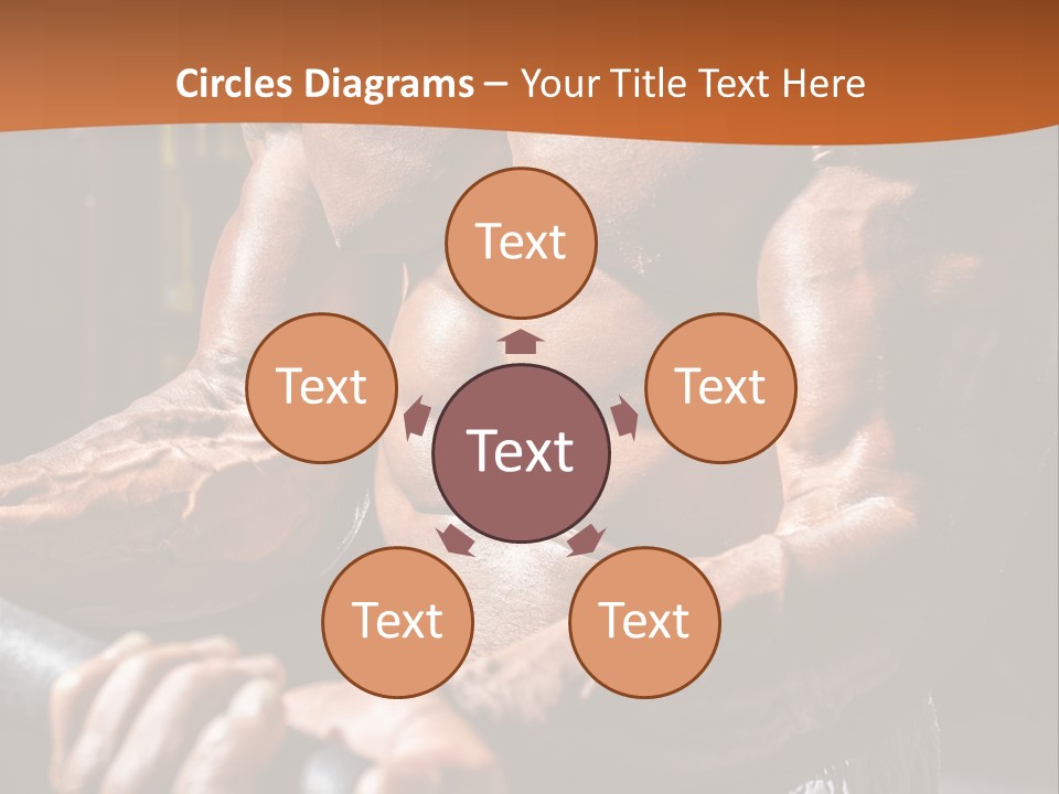 A Bodybuilding Man Holding A Barbell Powerpoint Template PowerPoint Template