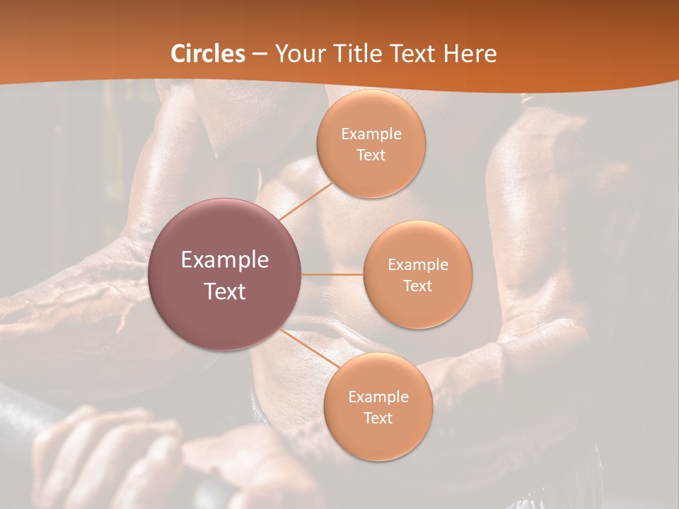 A Bodybuilding Man Holding A Barbell Powerpoint Template PowerPoint Template