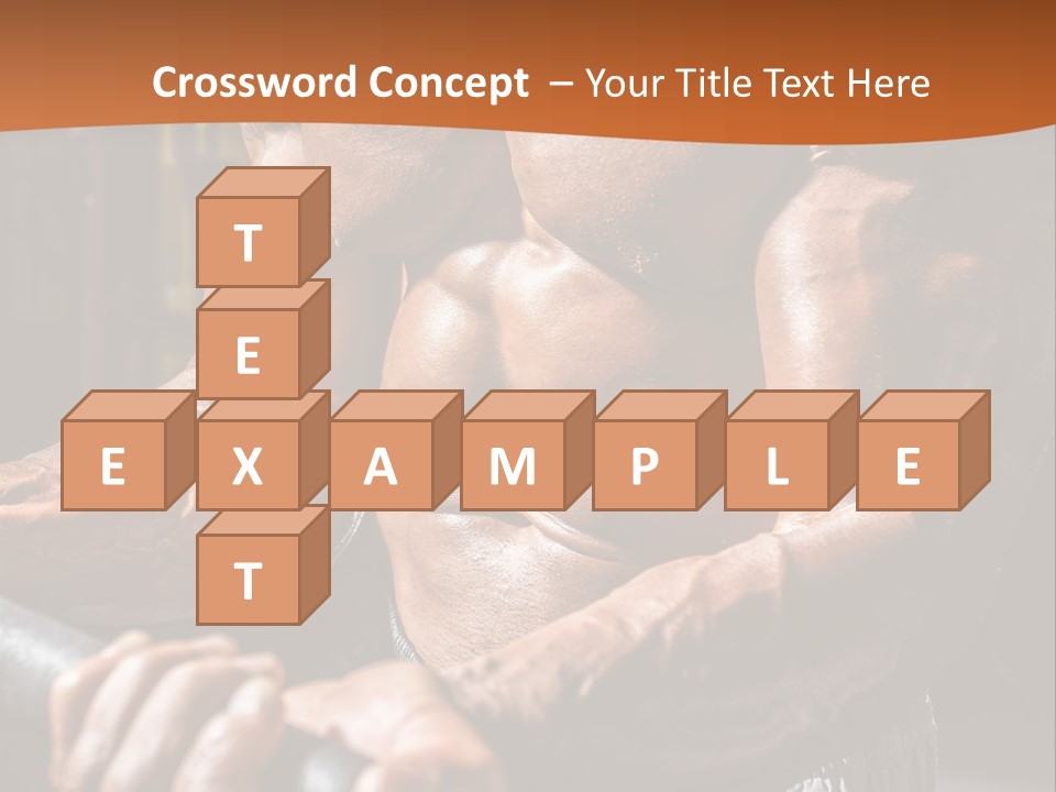 A Bodybuilding Man Holding A Barbell Powerpoint Template PowerPoint Template