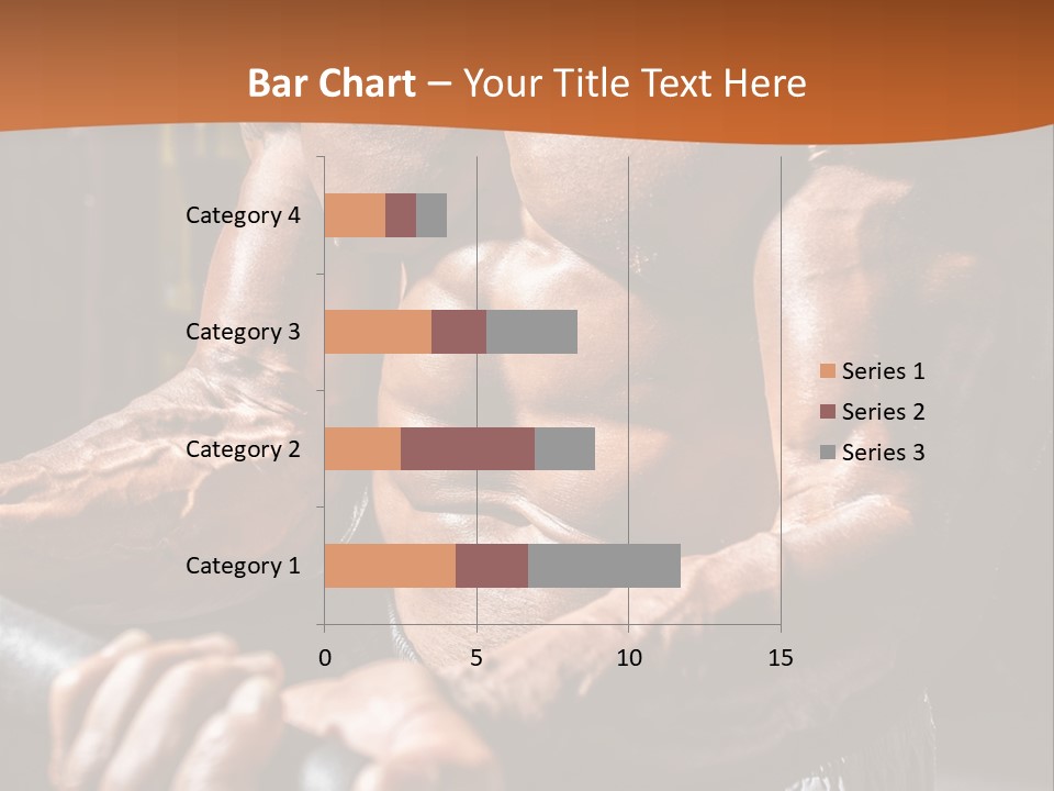 A Bodybuilding Man Holding A Barbell Powerpoint Template PowerPoint Template