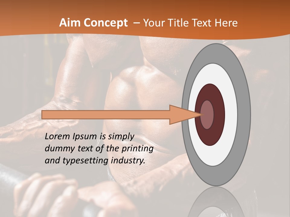 A Bodybuilding Man Holding A Barbell Powerpoint Template PowerPoint Template